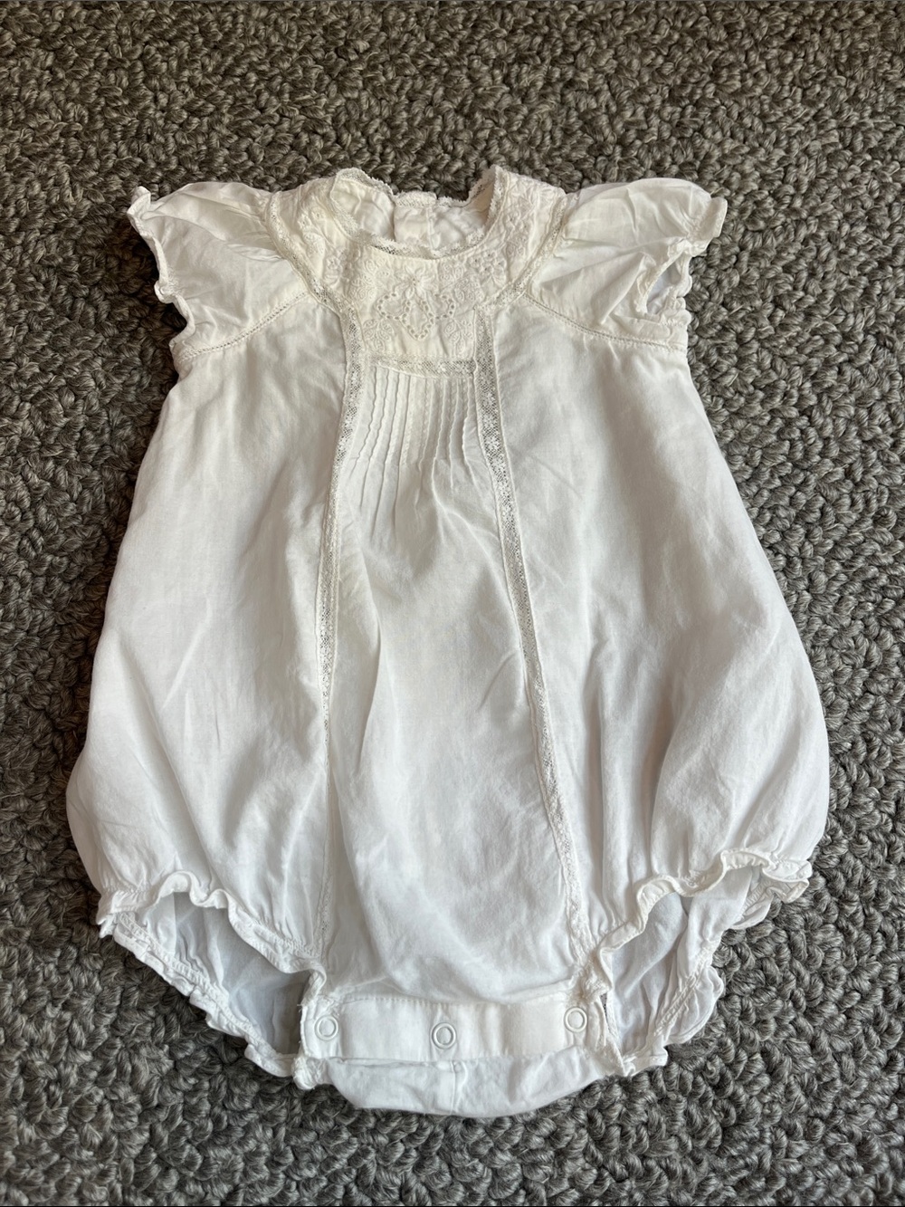 Bonpoint White Baby Girls' Cotton Romper NEW